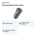 Key features – Riversong Safari S6 Car Charger – Black