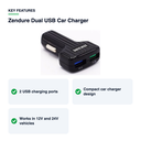 Key features – Zendure Dual USB Car Charger