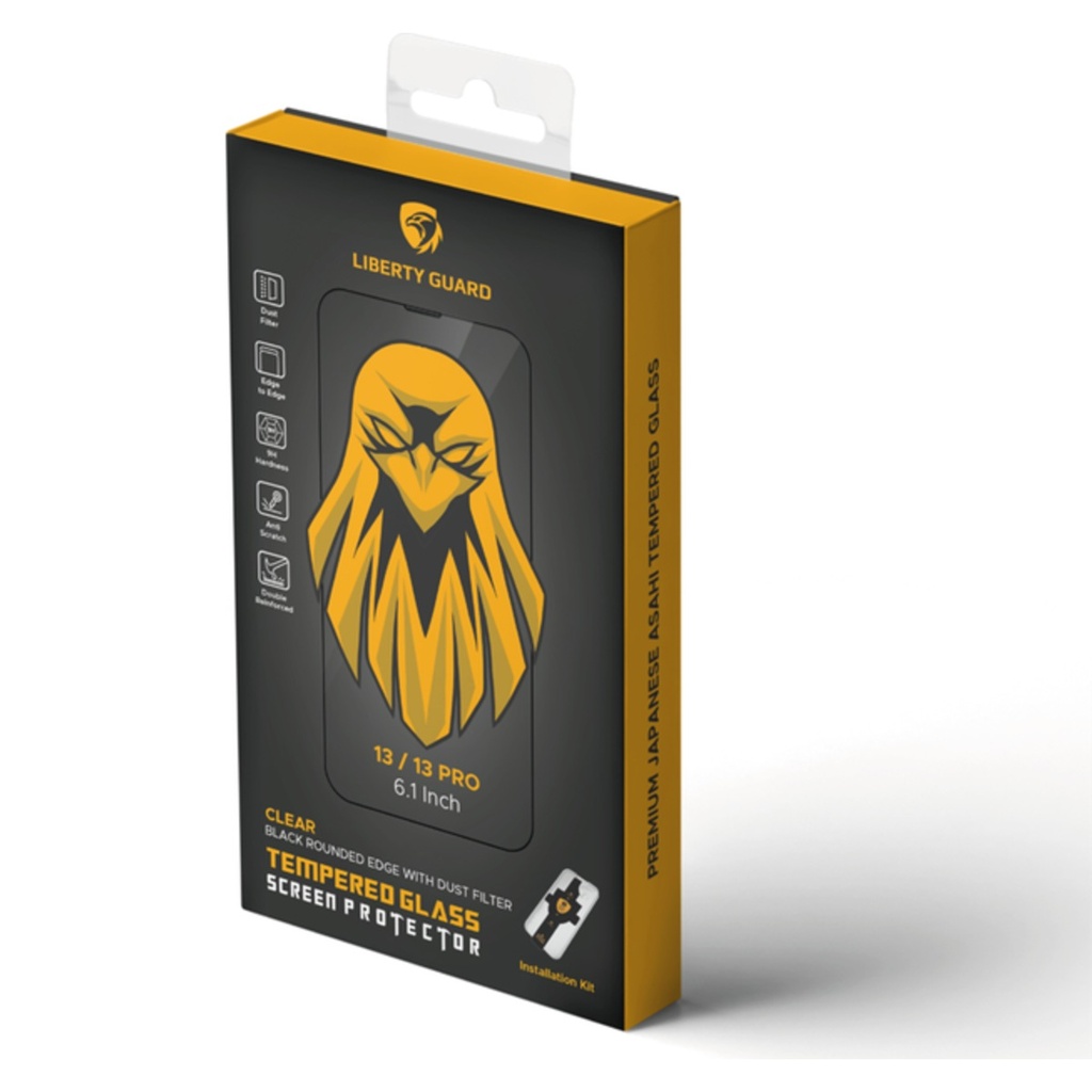 Liberty Guard Clear Tempered Glass Screen Protector for iPhone – packaging