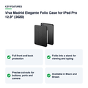 Key features – Viva Madrid Elegante Folio Case for iPad Pro 12.9" (2020)