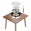 Porodo grill table – removable bowl and components