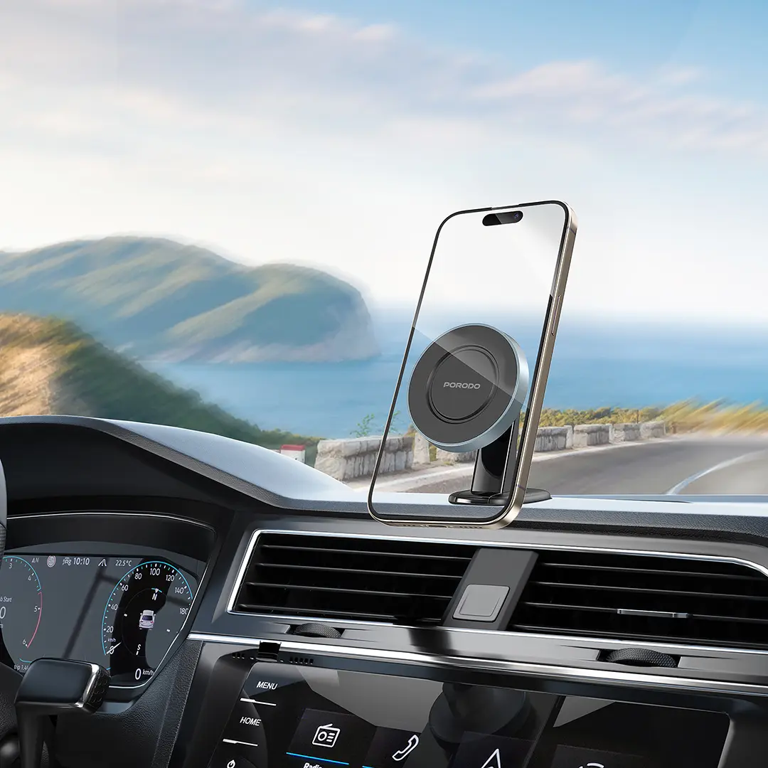 Porodo Dual Mount MagSafe Car Phone Holder – Black – Official image 4