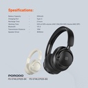 Porodo Soundtec Zen ANC Wireless Headphones – Black – Official image 3