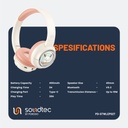 Porodo Soundtec Moose Wireless Kids Headphones – Pink – Official image 4