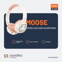 Porodo Soundtec Moose Wireless Kids Headphones – Pink – Official image 6