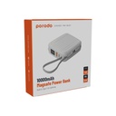 Porodo 10000mAh MagSafe Power Bank with Built-in Cables – White – Official image 2