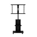 Porodo TV Floor Stand with Wheels for 32–75 inch Screens – Black – Official image 2