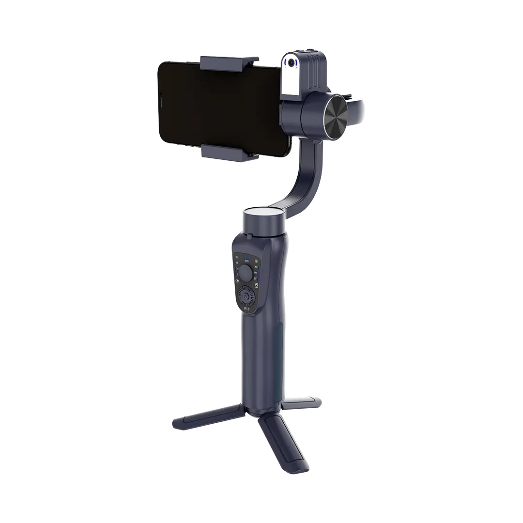 Porodo 3-Axis Gimbal with AI Tracker & Light – Black – Official image 2