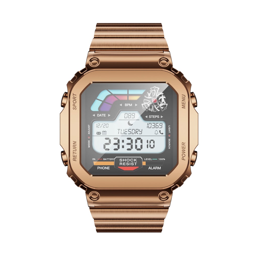 Porodo Nomad Smartwatch – Gold – Official image 2