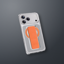 Green Lion MagSafe Leather Grip Case for iPhone 17 Pro – Orange – lifestyle