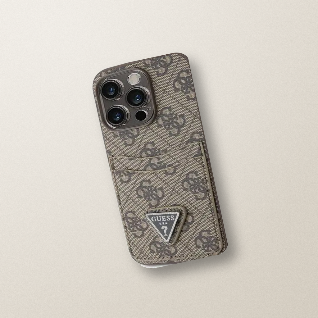 Guess 4G PU Leather Case with Triangle Logo for iPhone 15 – lifestyle
