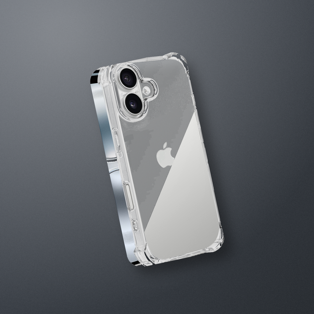 Green Lion Anti-Shock Case for iPhone 16 – Clear – lifestyle