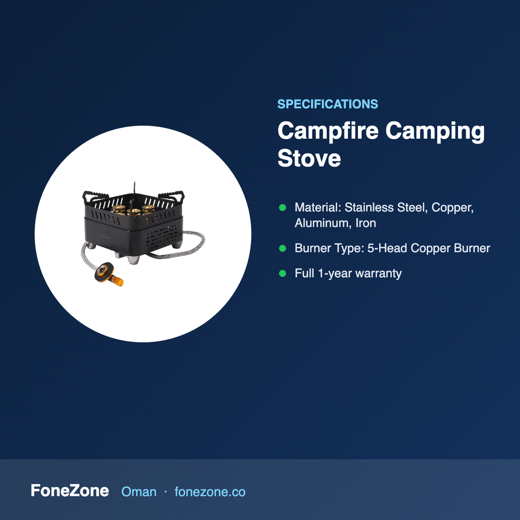 Green Lion Campfire Camping Stove - Black – specifications