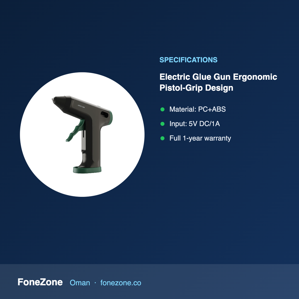 Green Lion Electric Glue Gun Ergonomic Pistol-Grip Design – specifications