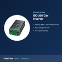 Green Lion GC-350 Car Inverter - Black – specifications