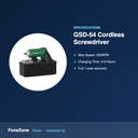 Green Lion GSD-54 Cordless Screwdriver - Green – specifications