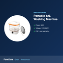 Green Lion Portable 12L Washing Machine - White – specifications