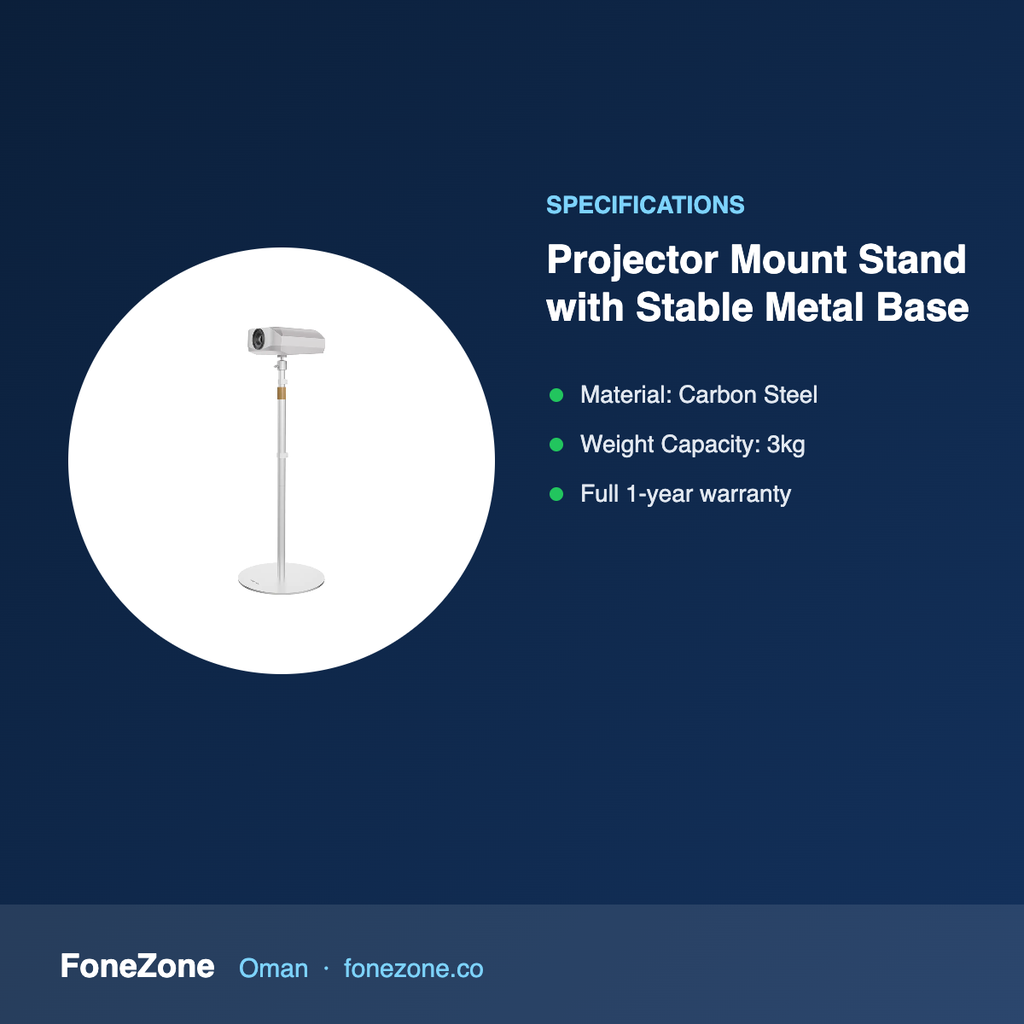 Green Lion Projector Mount Stand with Stable Metal Base - White – specifications