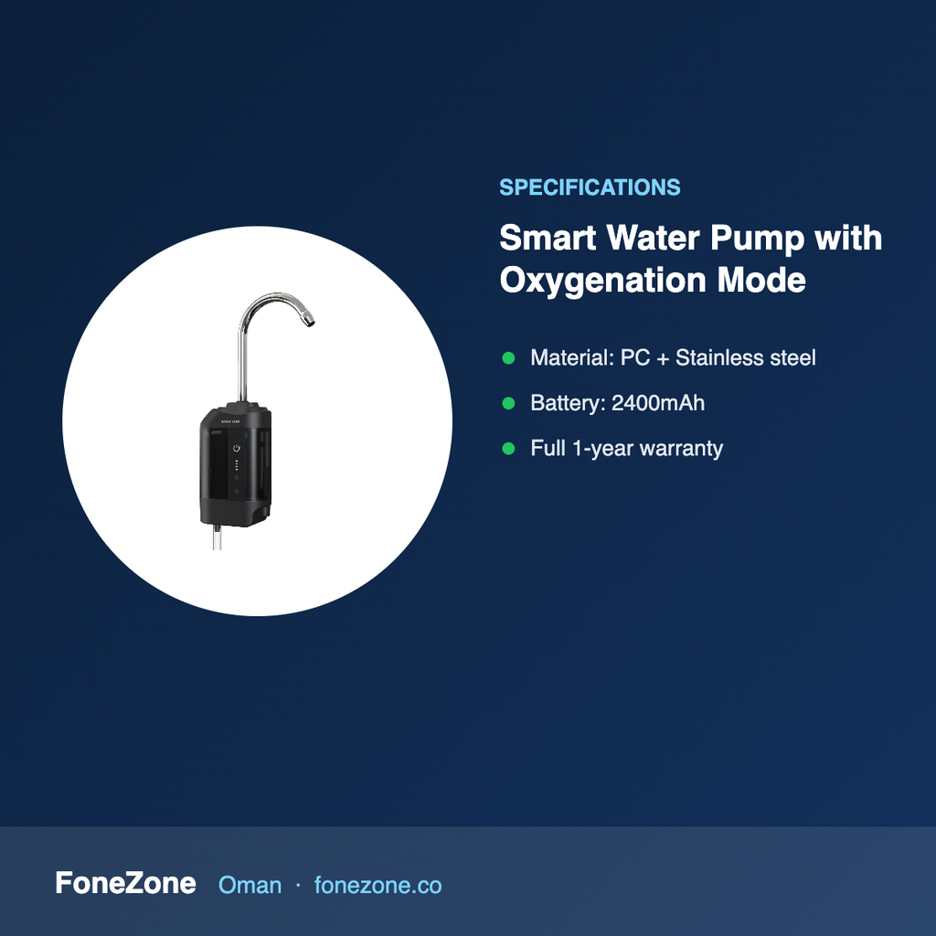 Green Lion Smart Water Pump with Oxygenation Mode - Black – specifications