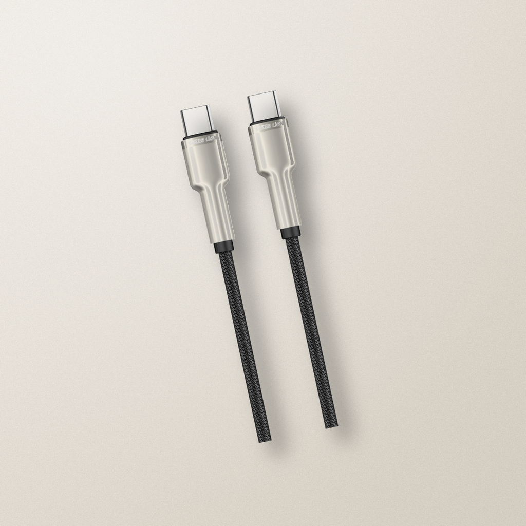 Green Lion USB-C to USB-C Braided Cable - Black – lifestyle