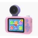 Porodo Lifestyle Kids Flip Camera with Tripod – Pink – front with screen
