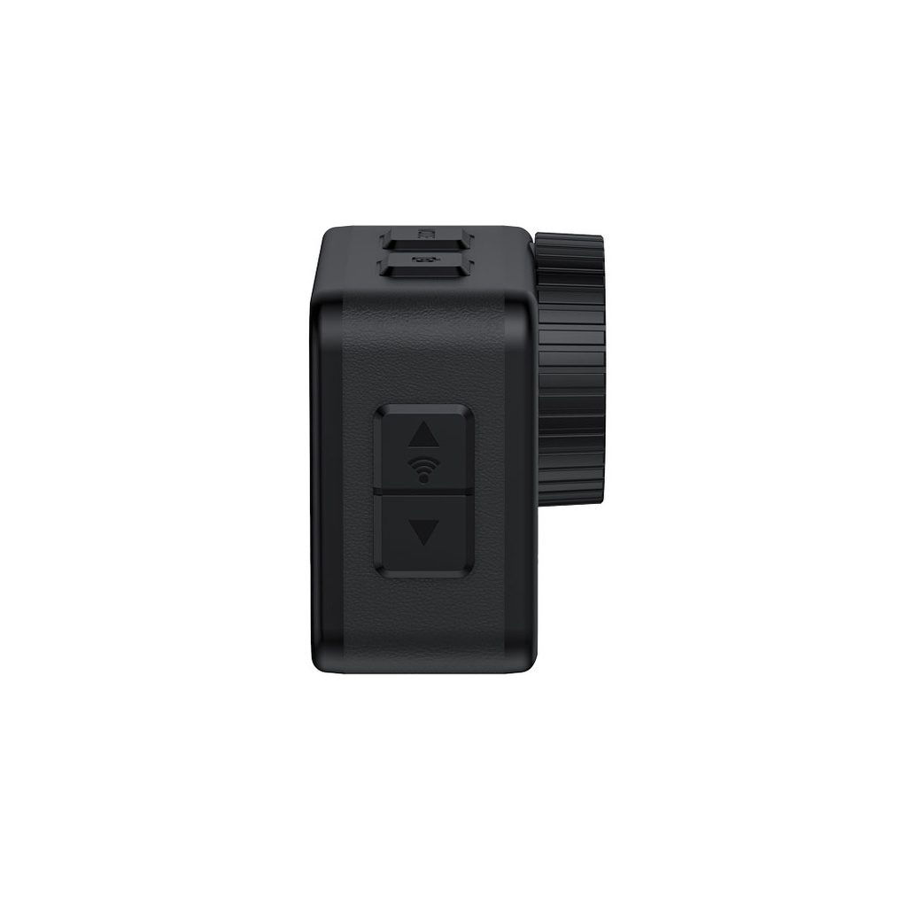 Porodo Dual-Screen 4K/60fps Action Camera 24MP with Stabilisation – Black – side view