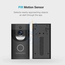 Powerology Smart Wi-Fi Video Doorbell with Night Vision, Motion Sensor & Chime – PIR motion sensor