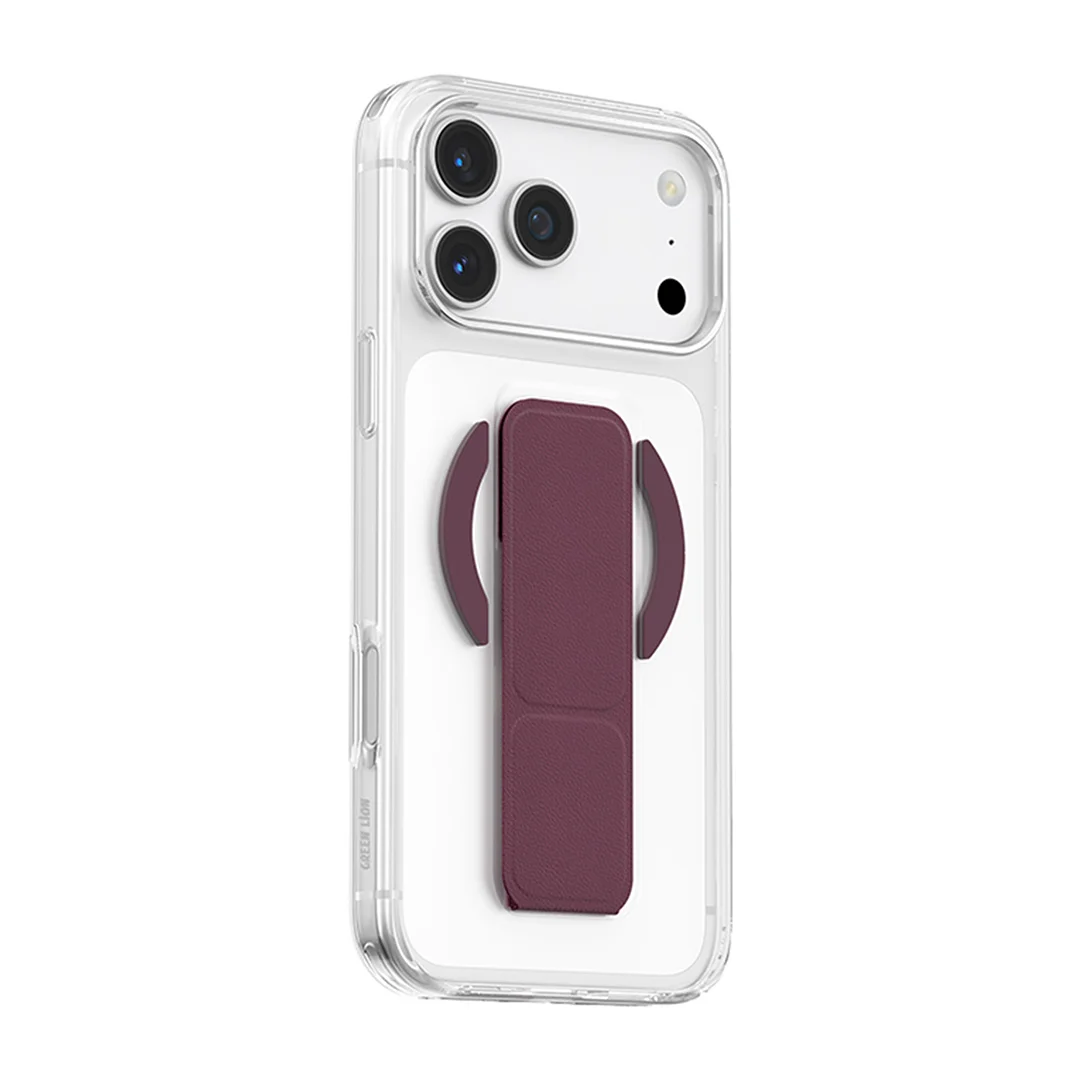 Green Lion MagSafe Leather Grip Case iPhone 17 Pro Burgundy – official 1