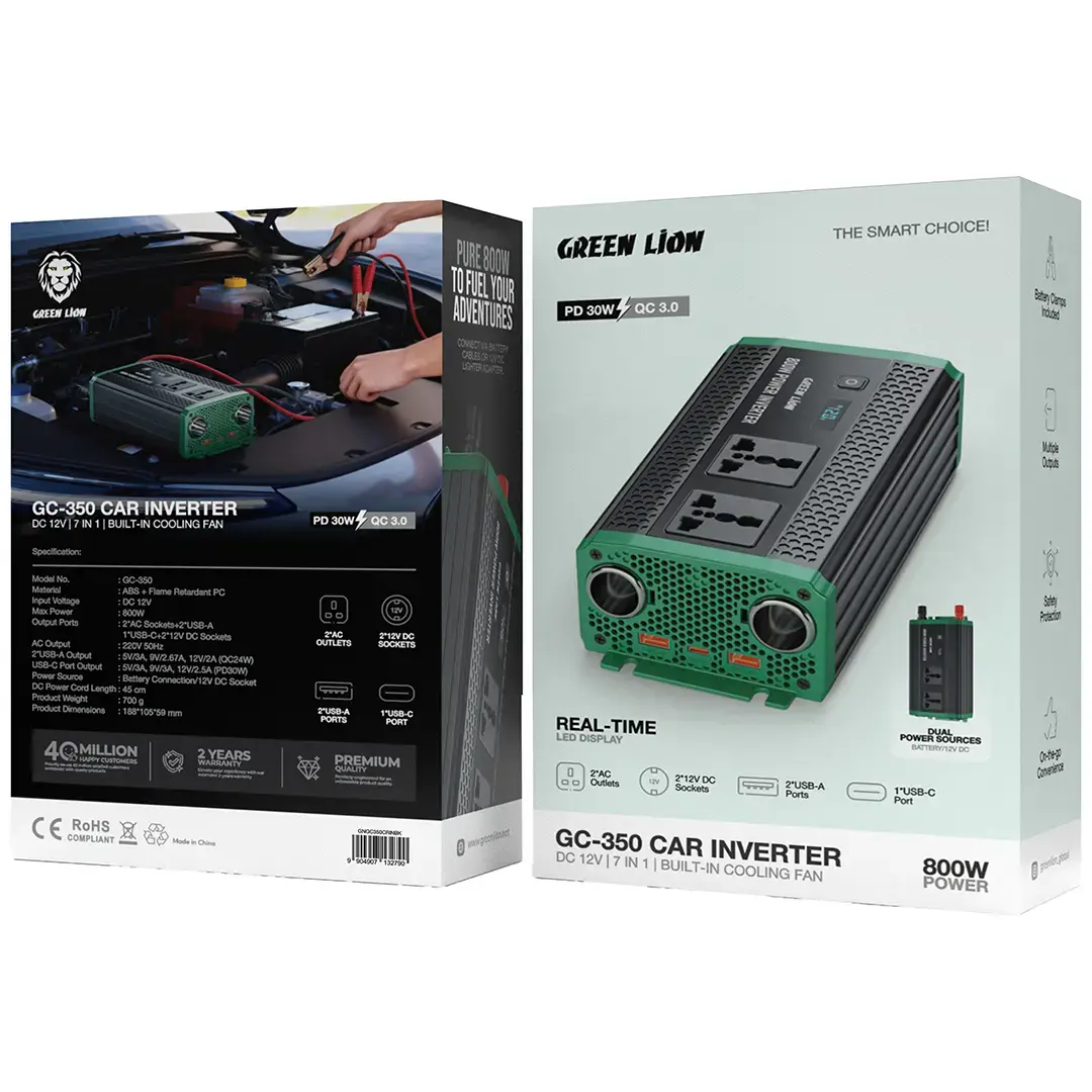 Green Lion GC-350 Car Inverter Black – official 2