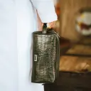 FZONE Leather Hand Bag – Croco Green