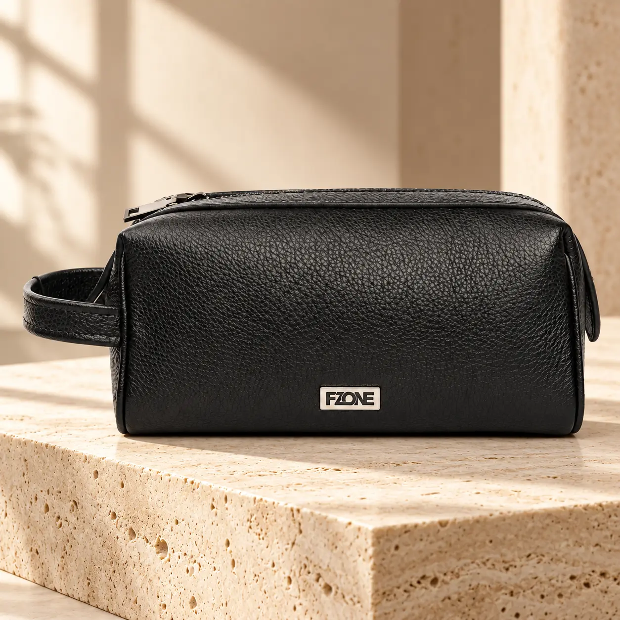 FZONE Leather Hand Bag – Black | Lifestyle