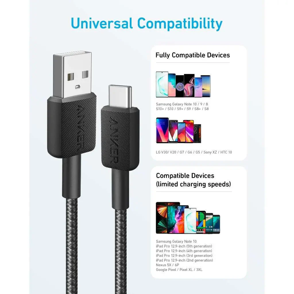 Anker 322 USB-A to USB-C Braided Cable 