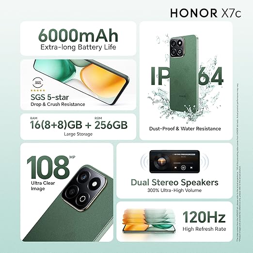 Honor X7c 4G 8/256GB Green