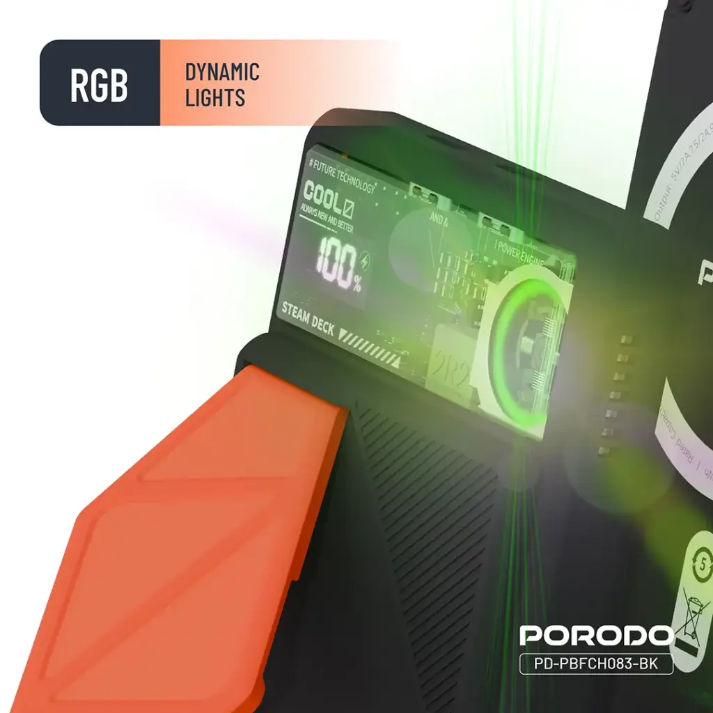 Porodo 10000mAh MagSafe Power Bank - Black