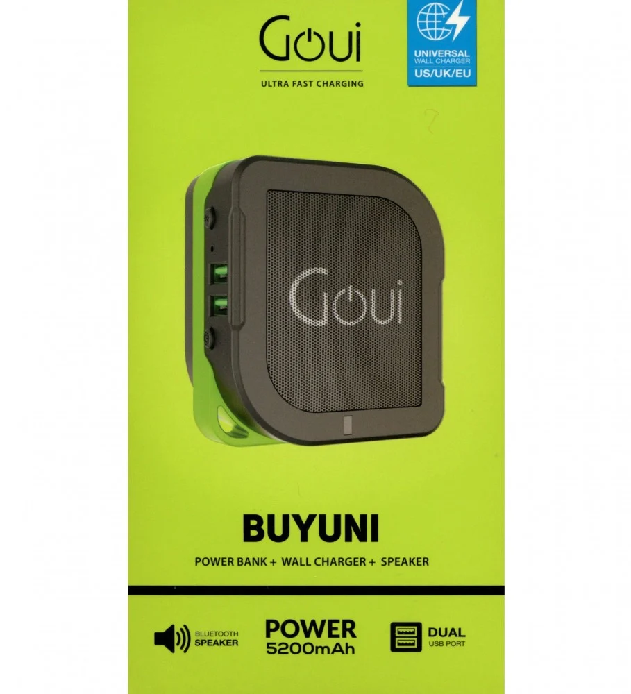 Goui Buyuni 6000mAh PowerBanK+BT Speaker+Wall Charger