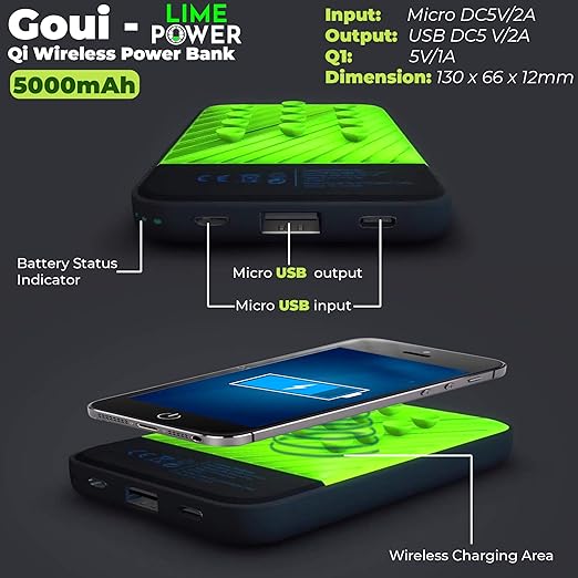 Goui - 5000 mAh LUX QI Power Bank