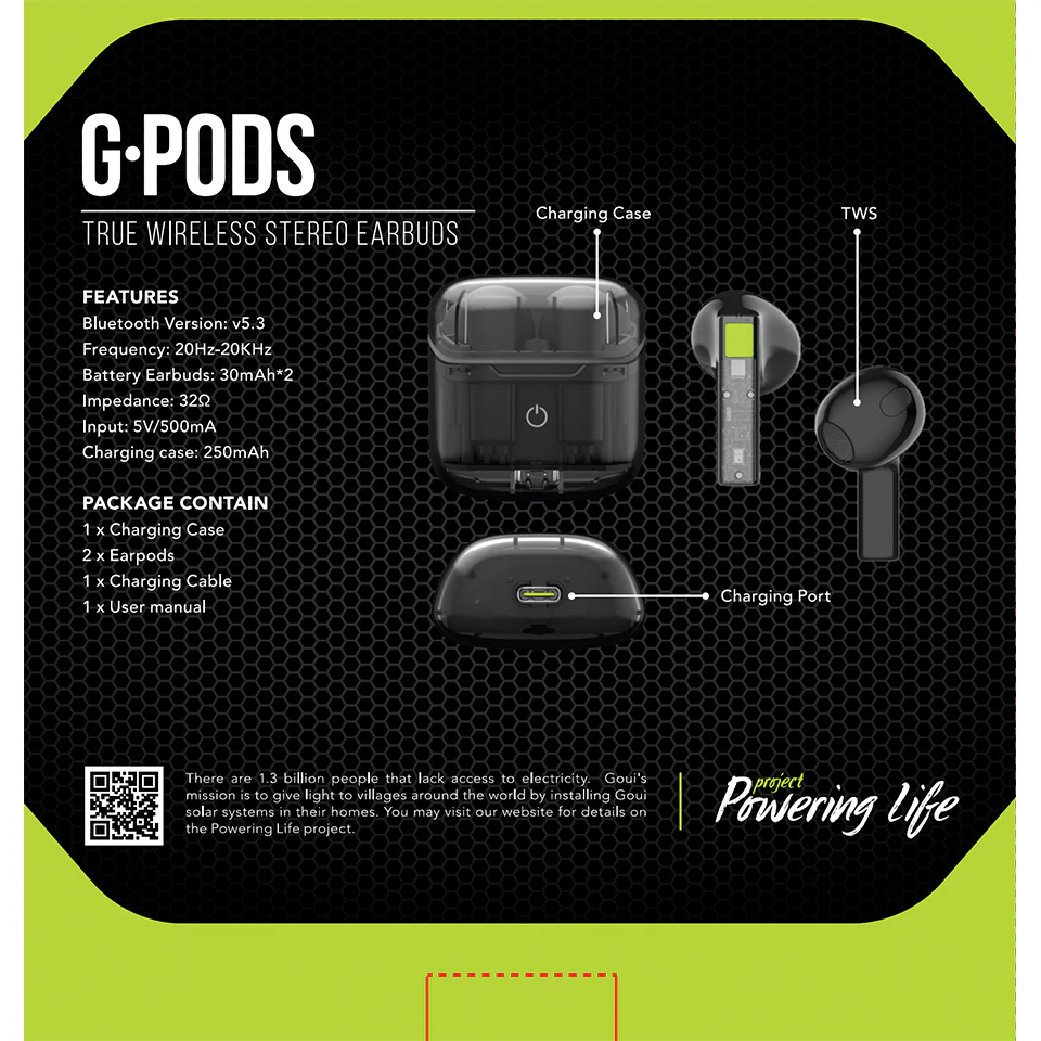 Goui G-Pods Wireless Earset Transparent