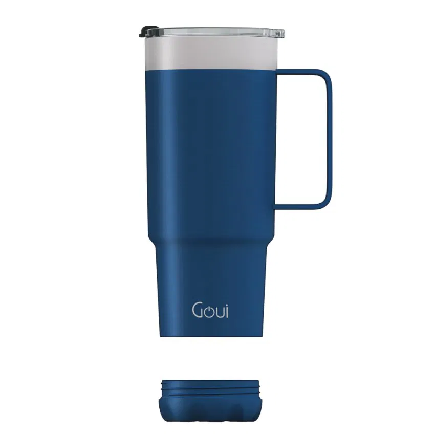 Goui Tumbler Stainless Steel Cup with Handle Blue