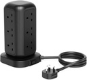 Powerology 12 Socket Multi-Port Tower Hub Extension