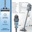 Powerology 300W Power Cordless Vacuum 2200mah Gray