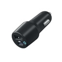 Powerology 47W Ultra-Quick Car Charger Dual Output Black