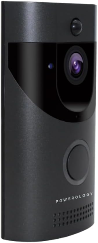 Powerology Smart Video Doorbell with Night Vision and Motion Sensor