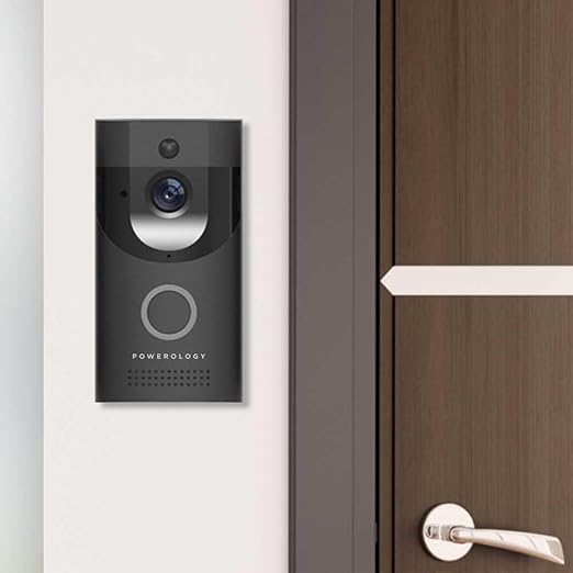 Powerology Smart Video Doorbell with Night Vision and Motion Sensor