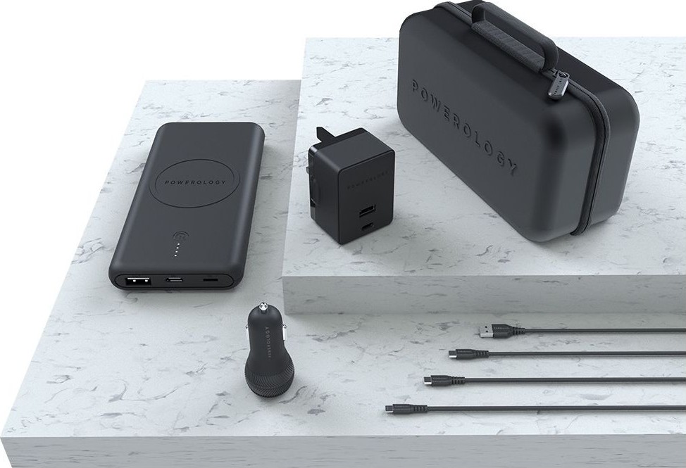 Powerology 8in1 PD Charging Combo Complete Power Pack for Home, Car and Travel
