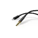 Powerology Braided Lightning To Aux 3mm Cable 1.2M Black