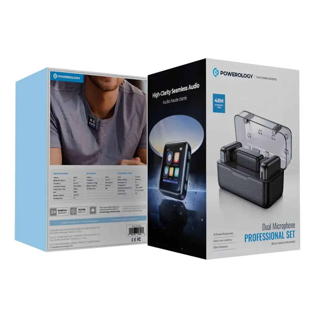 Powerology Dual Microphone Professional Set - Black