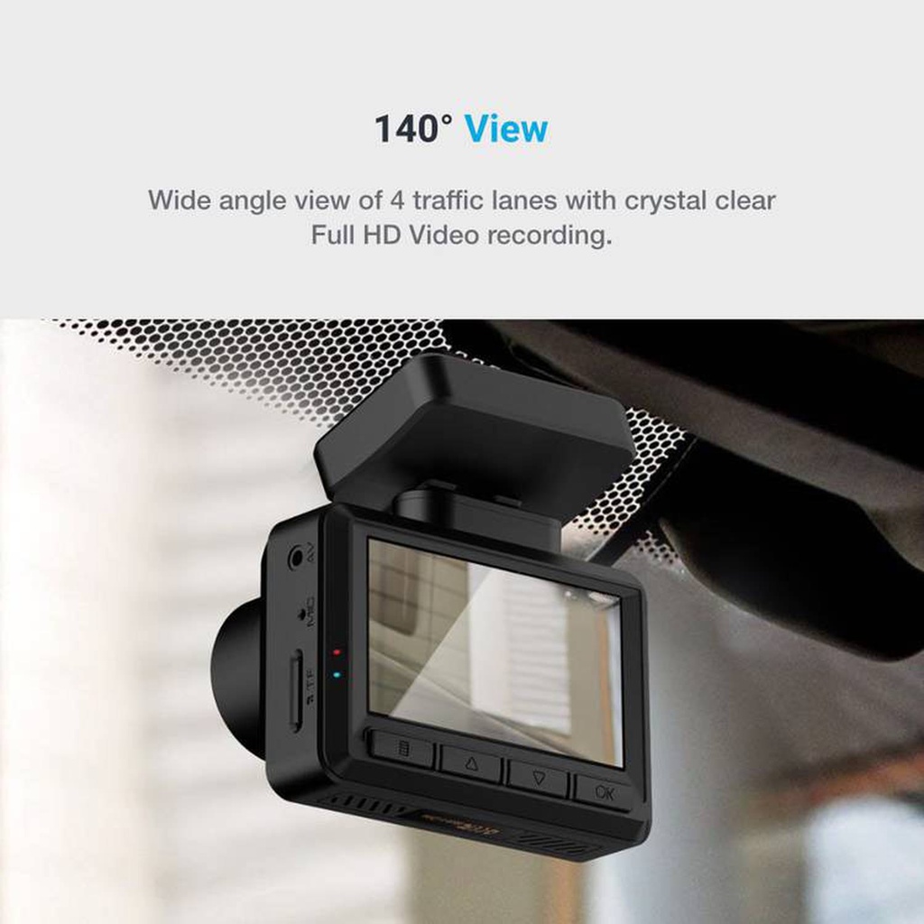 Powerology Dash Camera Pro 1080P, GPS coordinate, WIFI, 4-Lane Wide Angle