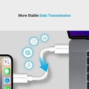 Powerology Data & Fast Charge USB-C to Lightning Cable - (0.25m/0.8ft) White