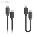Powerology Data Sync and Charging USB-C to Lightning Cable Combo
