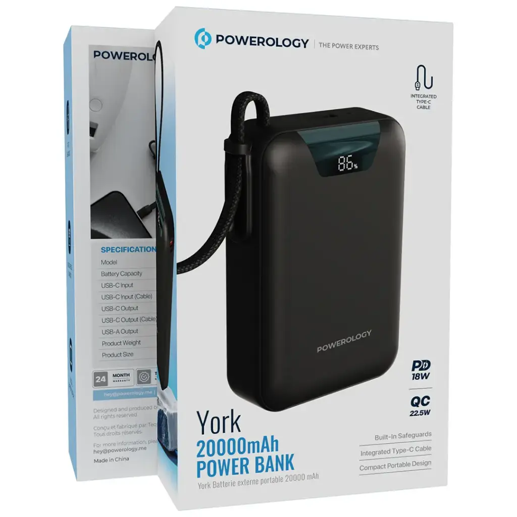 Powerology York 10000mAh Power Bank